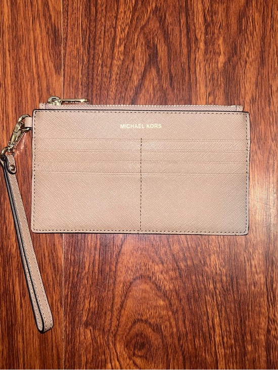 Michael Kors Handbags - Michael Kors Taupe Saffiano Leather Wristlet Card Case